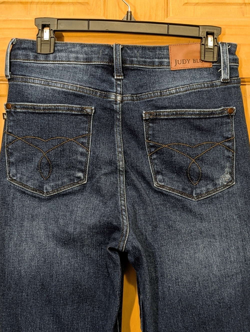 Judy Blue High Waist Dad Jeans Dark Wash Relaxed Distressed Straight 7/28 Denim - Picture 6 of 13